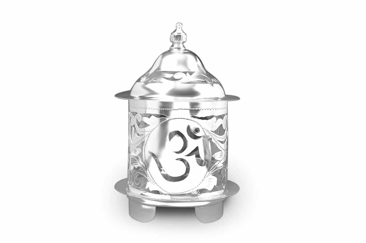 OM Diya in pure silver