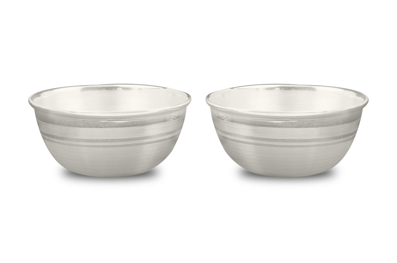 Haldi Kum Kum Containers in pure silver-Design I