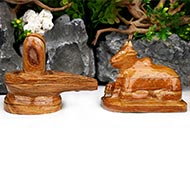 Sandstone Shivling with Nandi