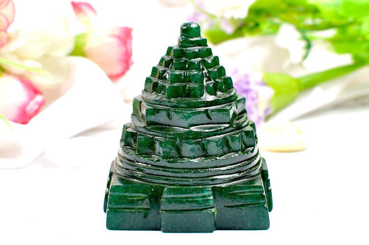 Green Jade Shree Yantra - 236 gms