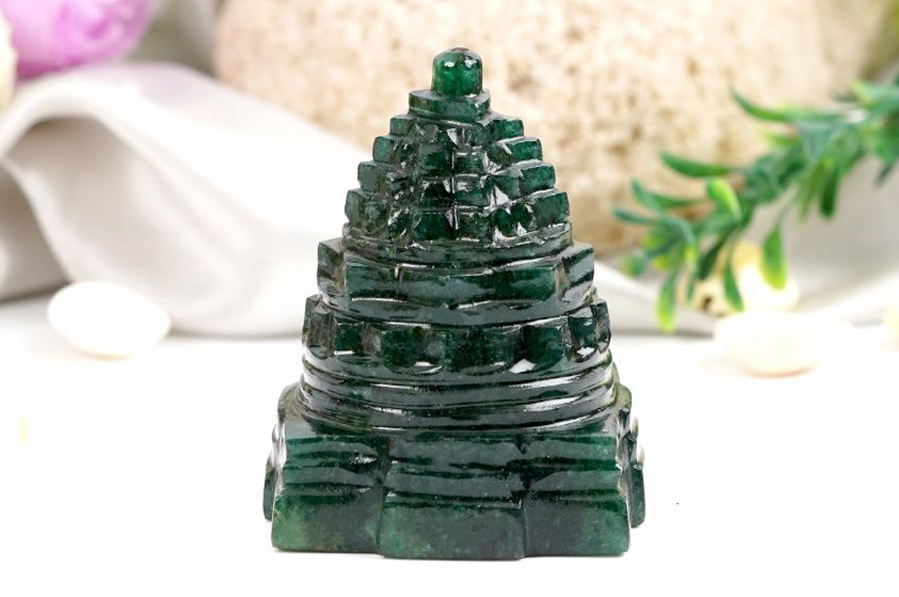 Green Jade Shree Yantra-128 gms
