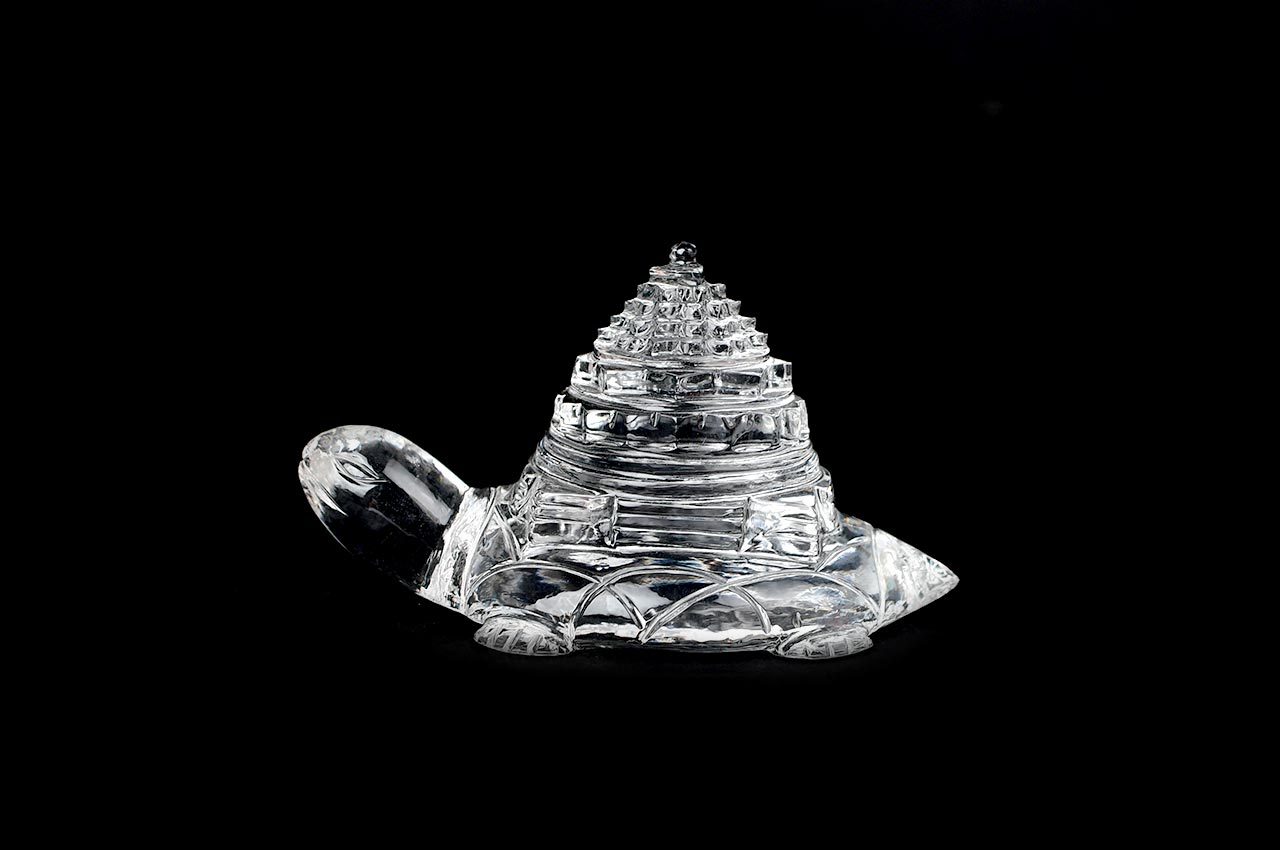 Shree Yantra in Sphatik on Tortoise-157 gms