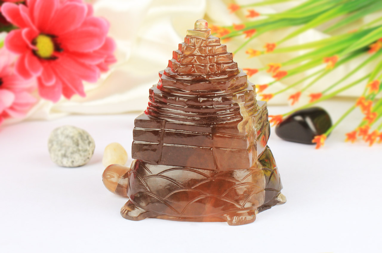 Kurma Shree Yantra in Fluorite-478 gms