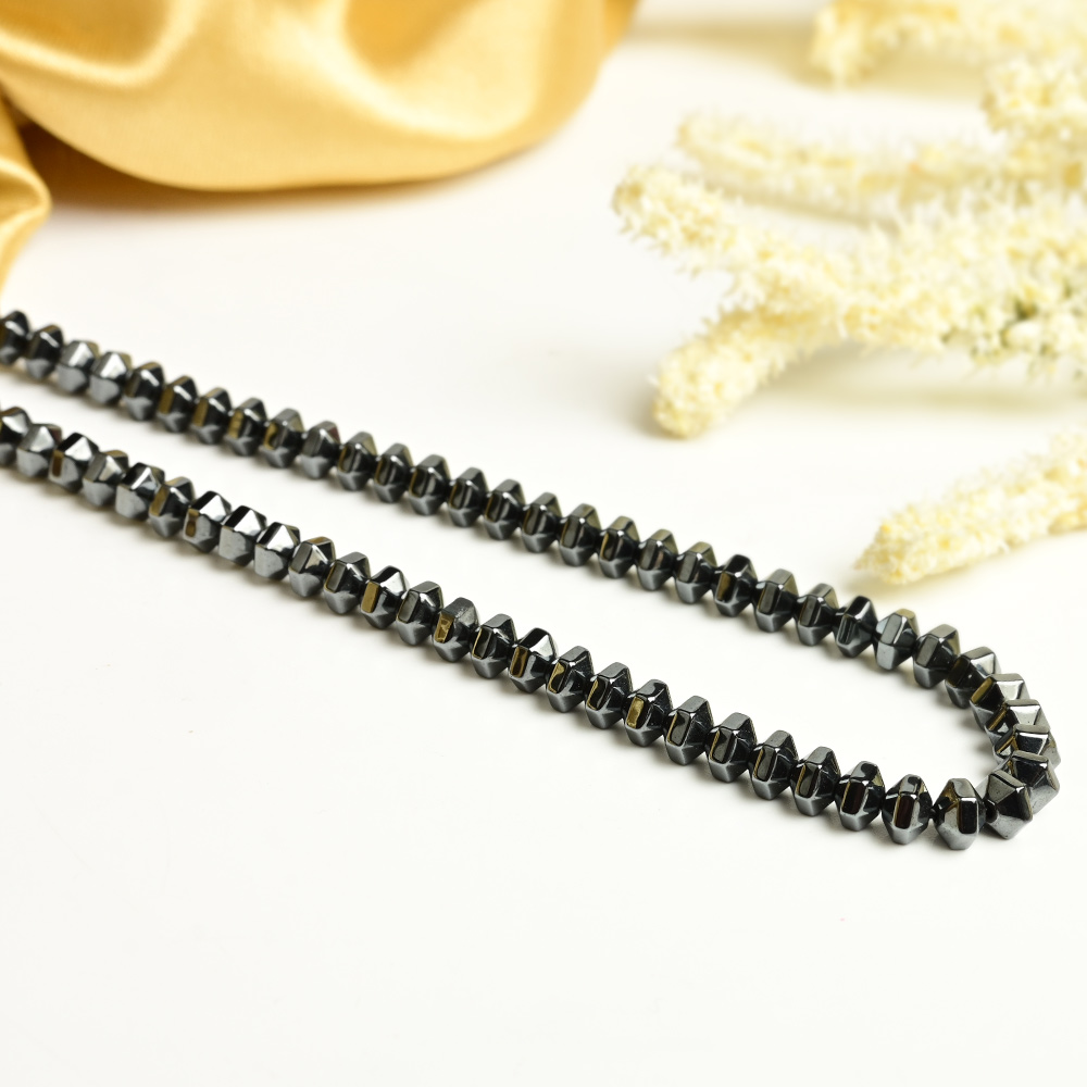 Hematite Hexagonal Beads Necklace