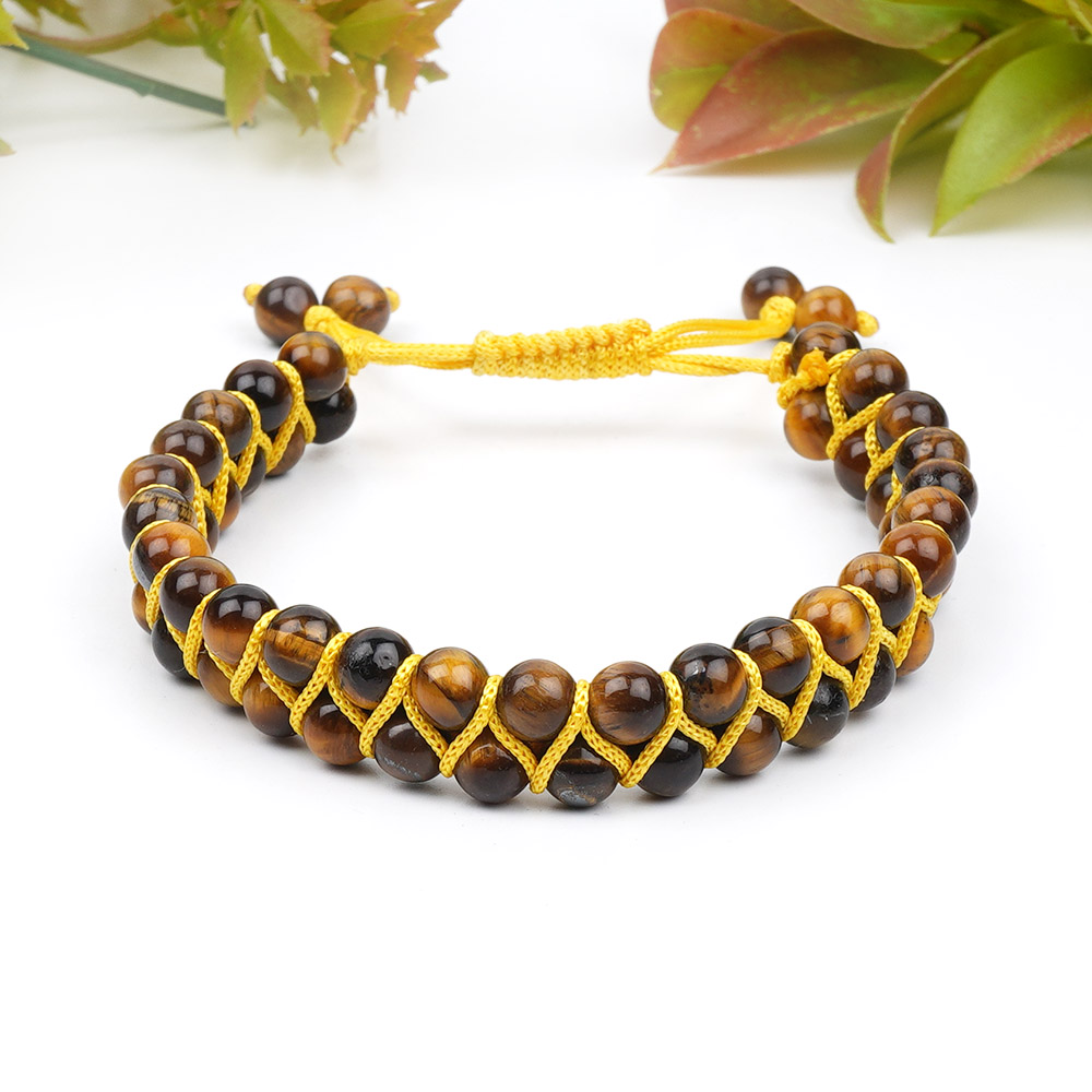 Tiger Eye Double Layer Thread Bracelet