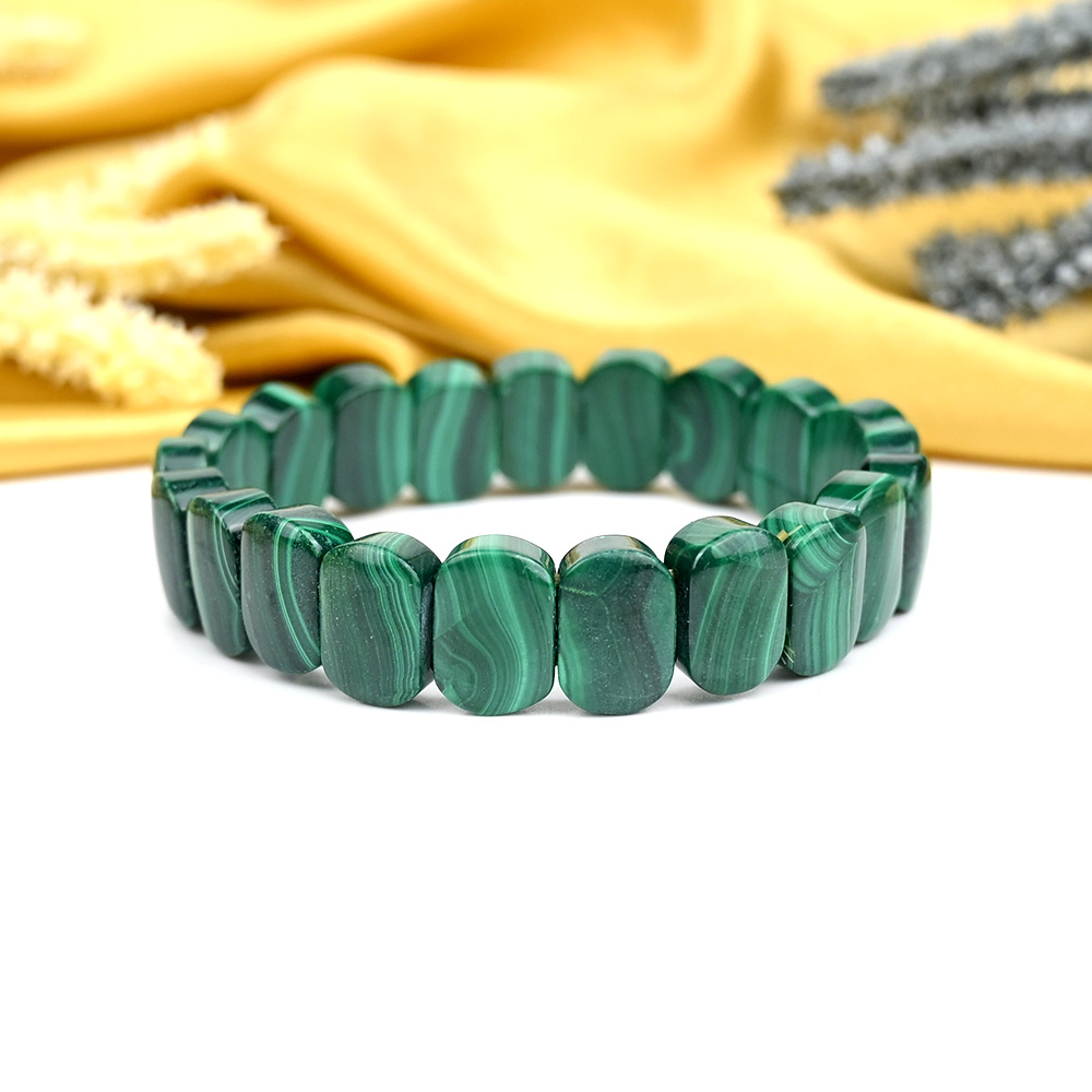 Malachite Square Beads Bracelet