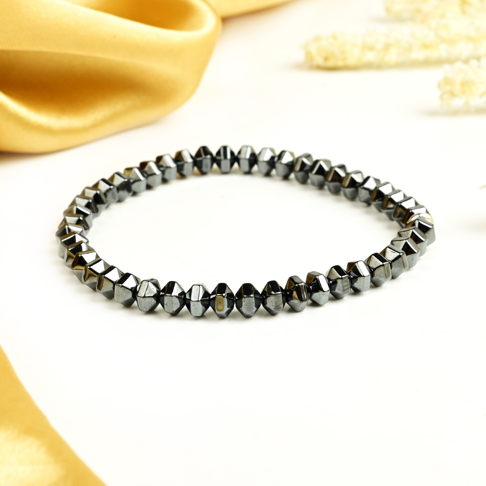 Hematite Hexagonal Beads Bracelet
