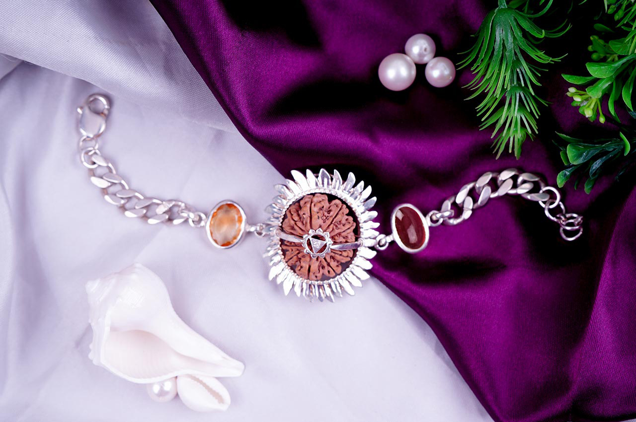 12 Mukhi Collector with Citrine and Ruby Bracelet