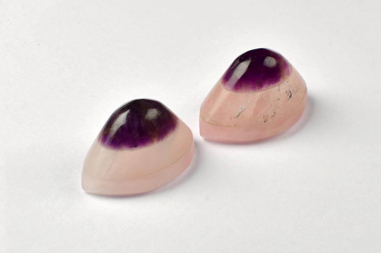Rose Quartz & Amethyst Bonded Eye