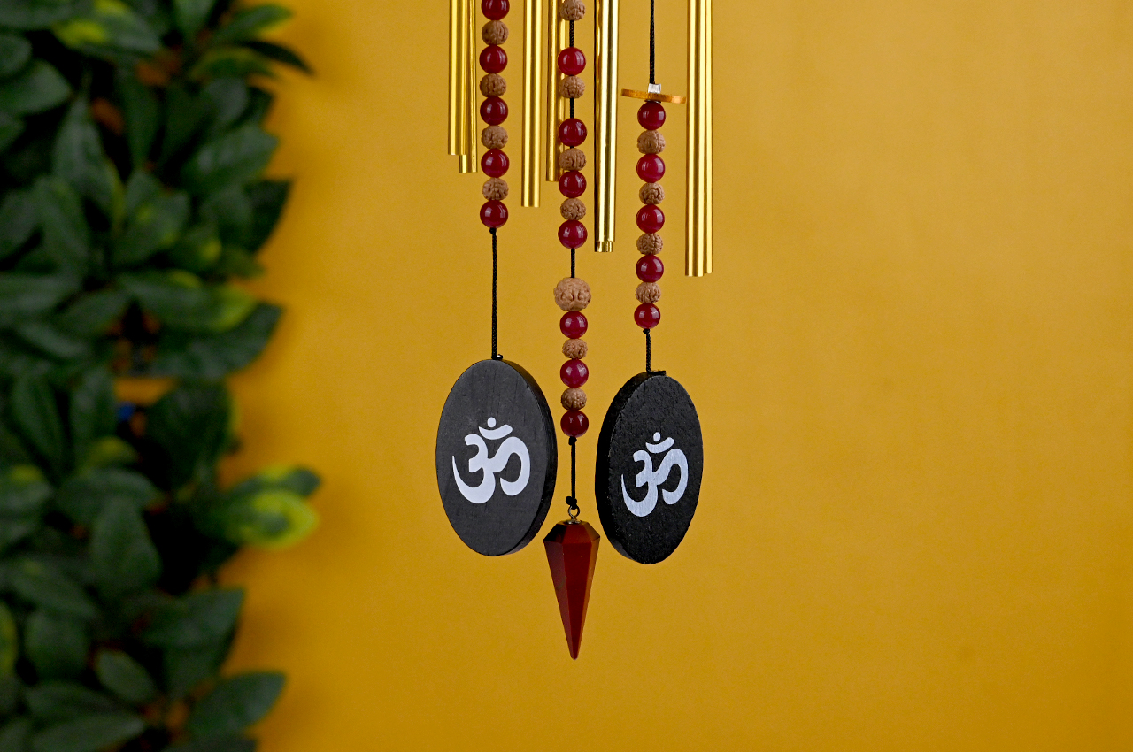 6 Mukhi Red Agate & Jasper Wind Chime For Victory