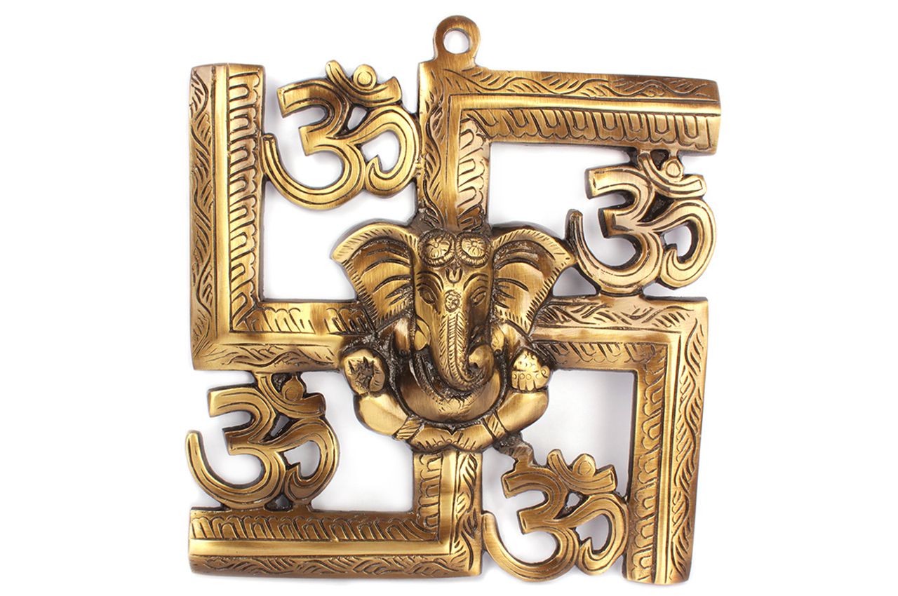 Swastik Om Ganesha Brass