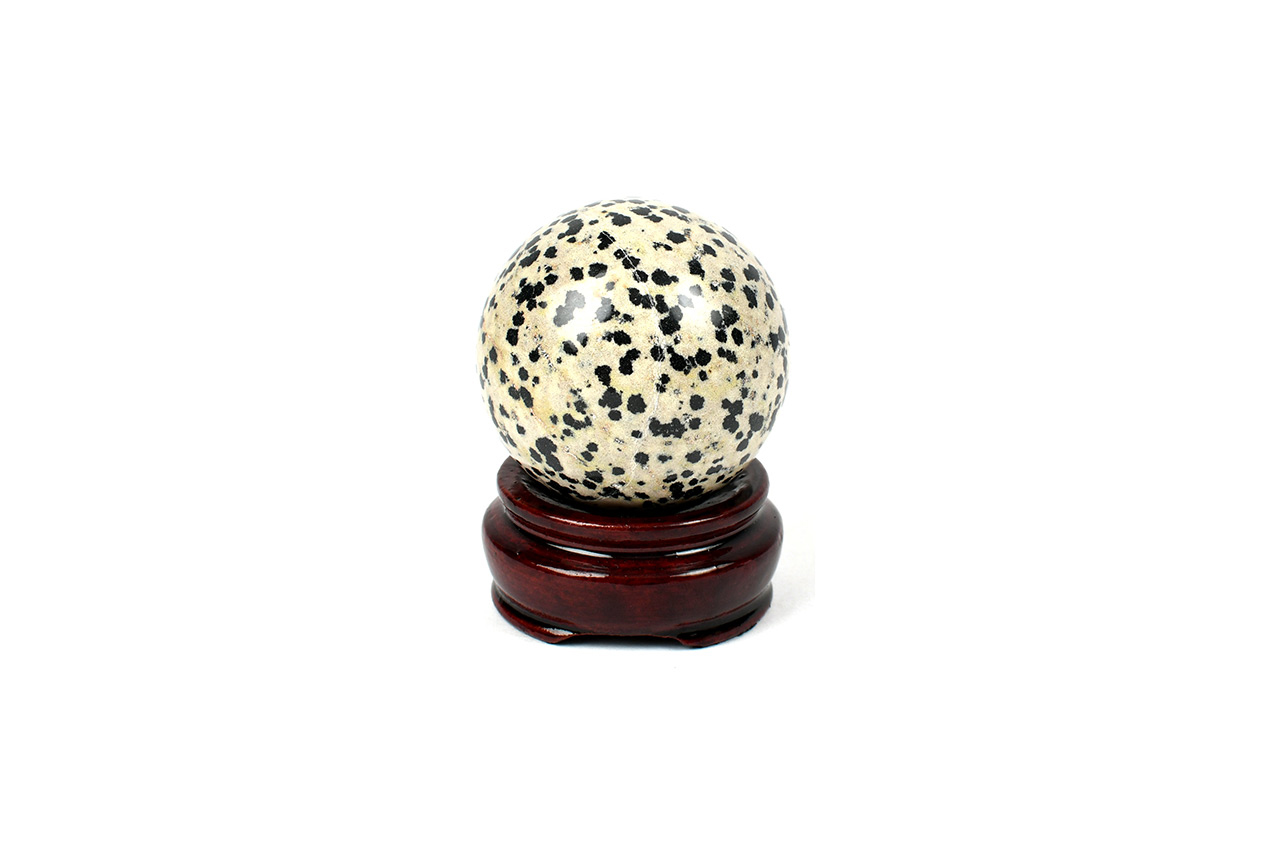 White Snowflake Obsidian Ball