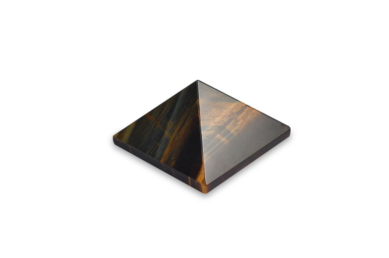 Pyramid in Tiger Eye - Luck and stability - I