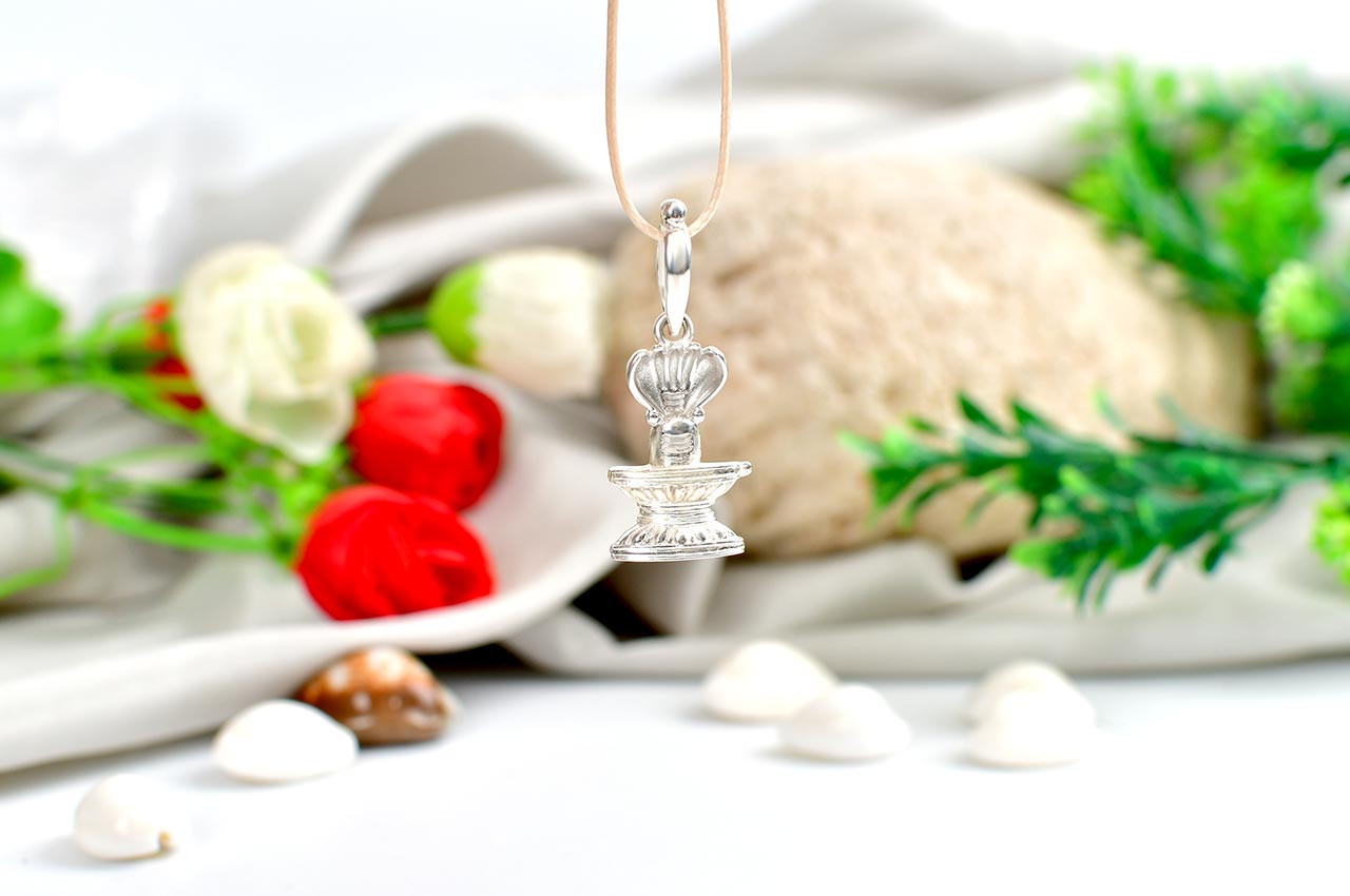 Shivling Locket in pure silver - III