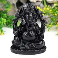 Obsidian Ganesha - 915 gms