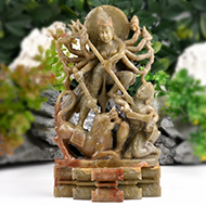 Mahishasurmardini Durga Devi Yellow Aventurine Idol