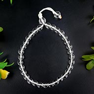Round Sphatik Bracelet With Adjustable Thread