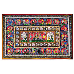 Shiva Puran Katha Pattachitra Painting