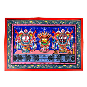 Jagganath Krishna Balrama Subhadra Nagarjun Bhesh Pattachitra Painting