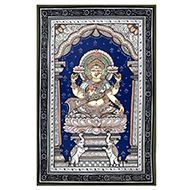 Goddess Laxmi Superfine Pattachitra Painting