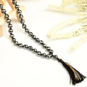 Natural Hematite Faceted Beads Mala
