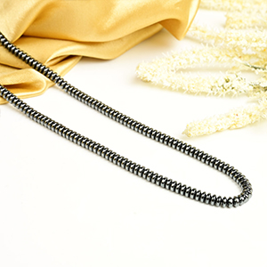 Hematite Button Shape Beads Necklace