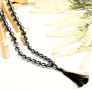Hematite Cylindrical Beads Mala