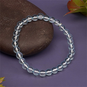 Natural Blue Topaz Bracelet - 6 mm