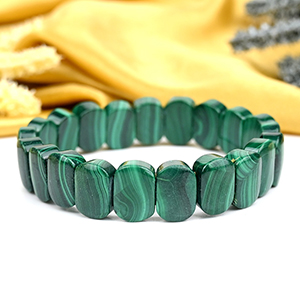 Malachite Square Beads Bracelet