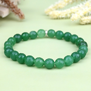 Green Aventurine Faceted Beads Bracelet