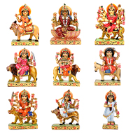 Navdurga Yellow Aventurine Gemstone Set of 9 Idols