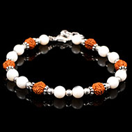 Rudraksha and Mother of Pearl Bracelets