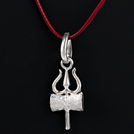 Trishul Damru Locket in 925 Silver