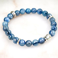 Kyanite Buddha Bracelet in Elastic