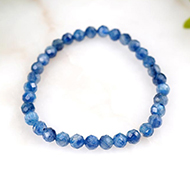 Kyanite Faceted Bracelet in Elastic