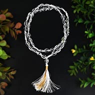 Sphatik Crystal Quartz Oval Mala