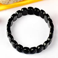 Black Jade Bracelet - Faceted Beads