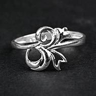 Designer Om Ring in 925 Silver - I