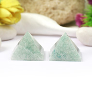 Pyramid in Light Green Jade - Set of 2