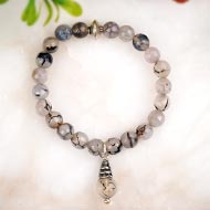 Smoky Quartz Faceted Silver Bracelet -Design I