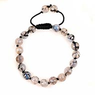 Smoky Quartz Faceted Bracelet in Thread