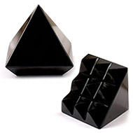 Multi Pyramid in Black Jade-Protection and support - 29 gms