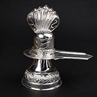 925 Silver Shivling with Sheshnaag - I