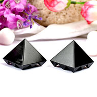 Multi Pyramid in Black Jade - Set of 2