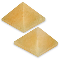 Pyramid in Natural Yellow Jade - Set of 2 - II